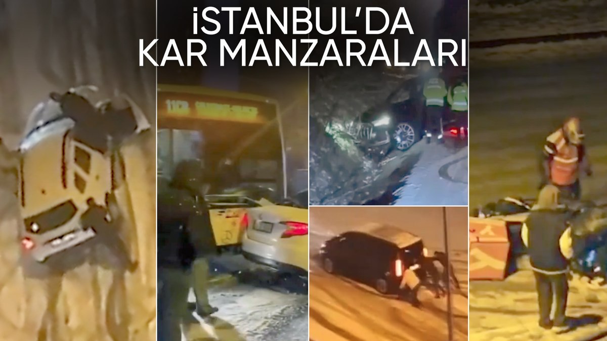 İstanbul’da kar trafik kazalarını beraberinde getirdi