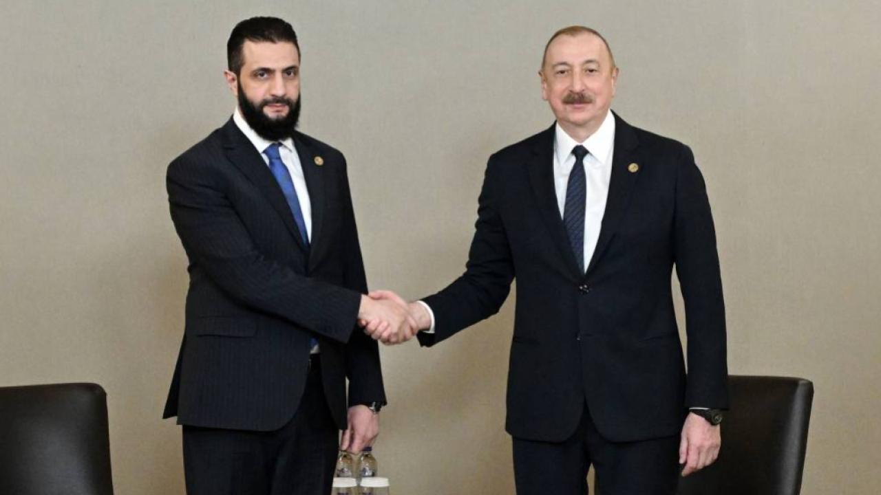 Aliyev ile eş-Şara Antalya’da görüştü